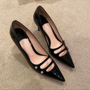 Studio Lee black leather high heels